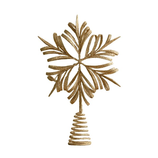 Samuel Alexander 29cm Antique Gold Snowflake Christmas Tree Topper