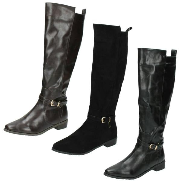 Spot On Ladies Spot On Knee High Winter Boots