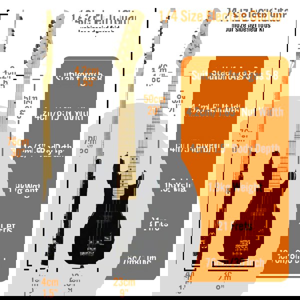 3rd Avenue Junior Electric Guitar Pack Electric Guitars#Colour_Black