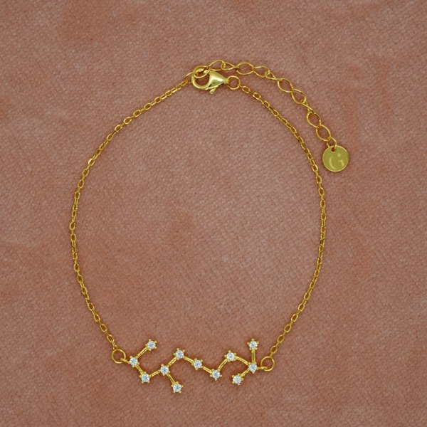 Gold Trip Scorpio Zodiac Constellation Bracelet