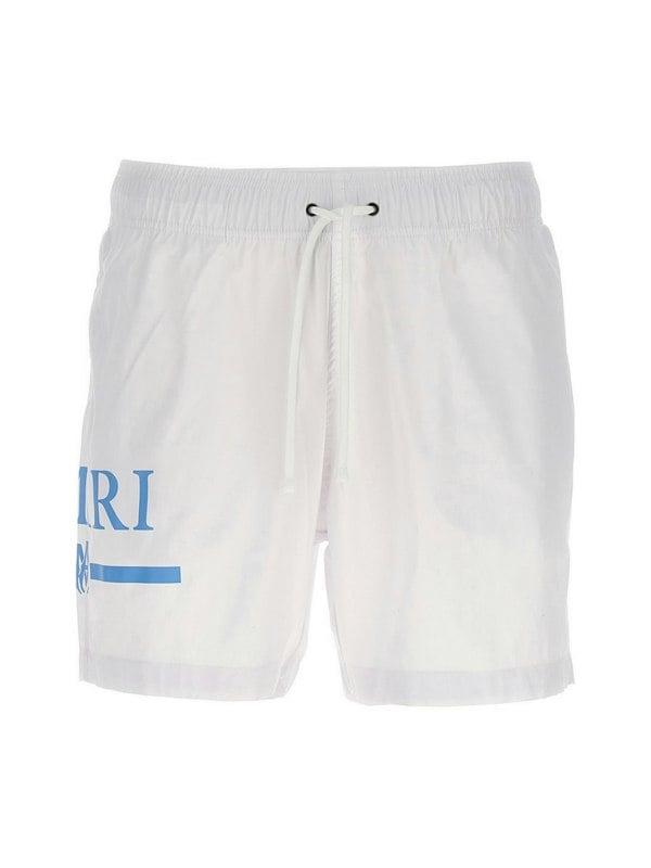AMIRI MA Bar Logo Swim Shorts - White