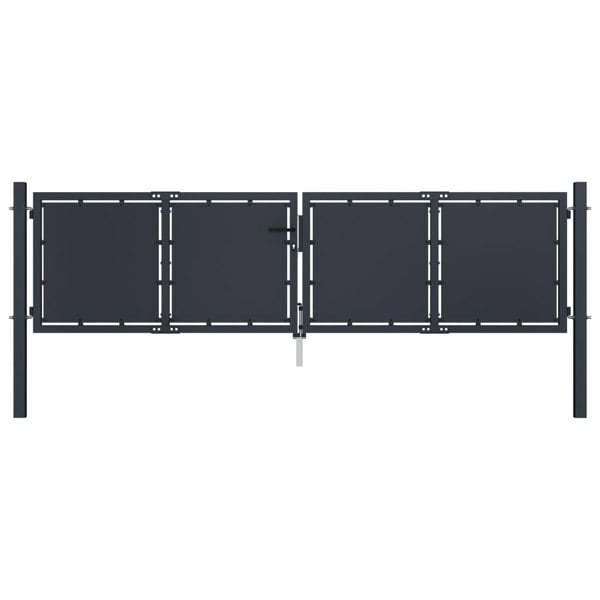 Berkfield Garden Gate Steel 300x75 cm Anthracite