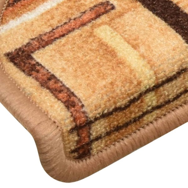 Berkfield Self-adhesive Stair Mats 15 pcs Beige 65x21x4 cm