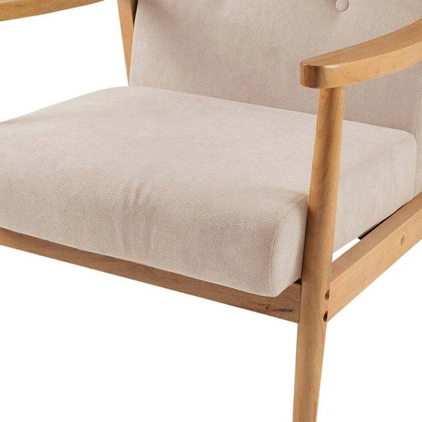 Wooden Armchair Upholstered Occasional Chair Lounge Chairs Living and Home