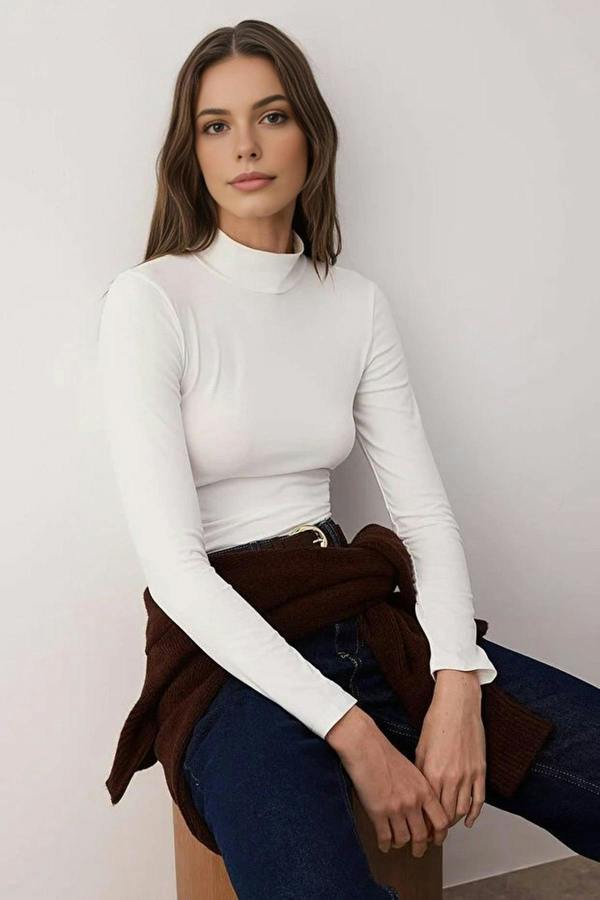 WOVCOR Turtleneck Knit Bodysuit