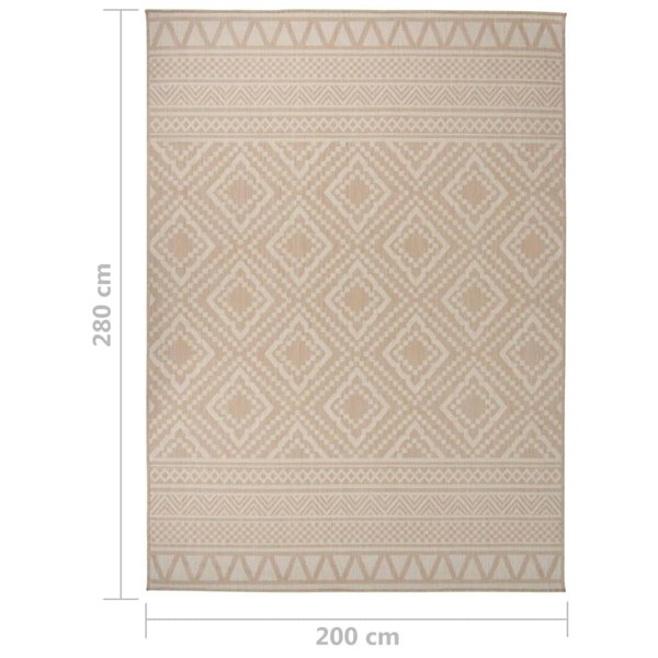 Berkfield Outdoor Flatweave Rug 200x280 cm Brown Stripes