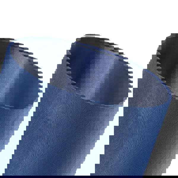 Contemporary Thin Lined Midnight Blue Velvet Fabric Round Lamp Shade Image 4