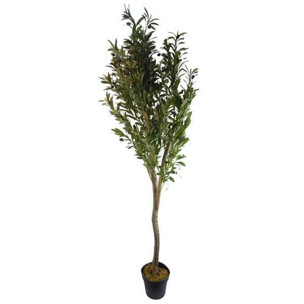 Leaf 150cm Artificial Natural Look Olive Tree with Wooden Trunk