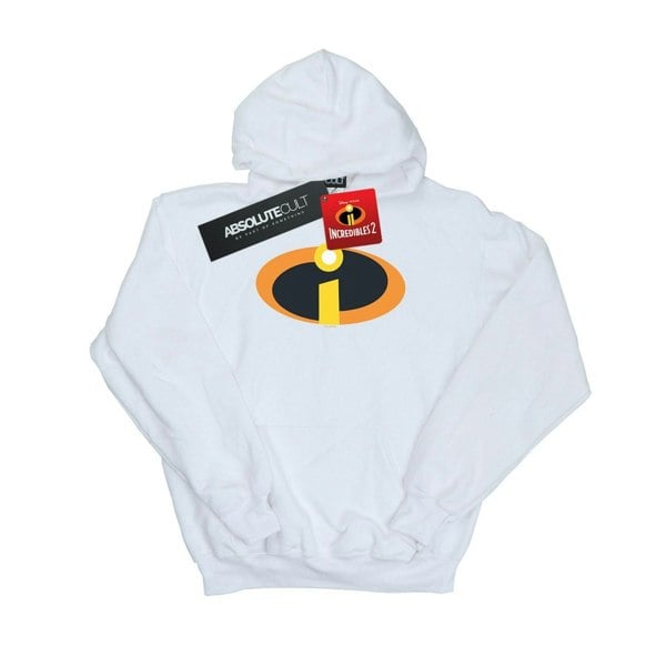 Disney Mens The Incredibles Costume Logo Hoodie - White