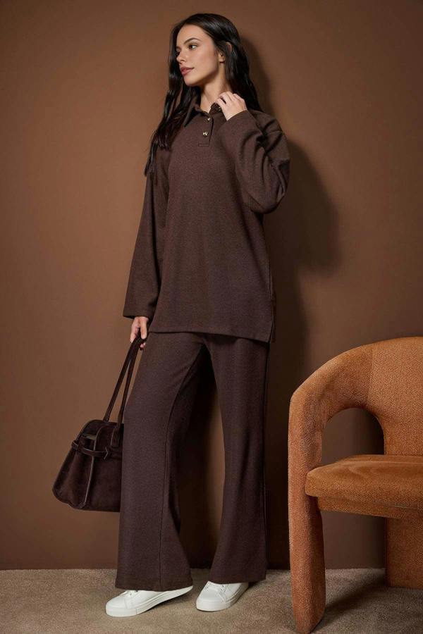 WOVCOR 2-Piece Soft Knit Top and Bottom Set