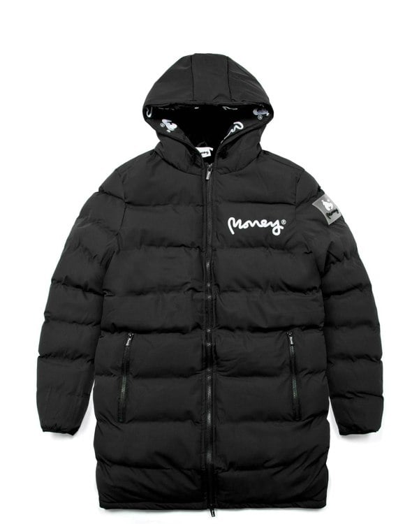 Money Emerton Longline Padded Jacket Black