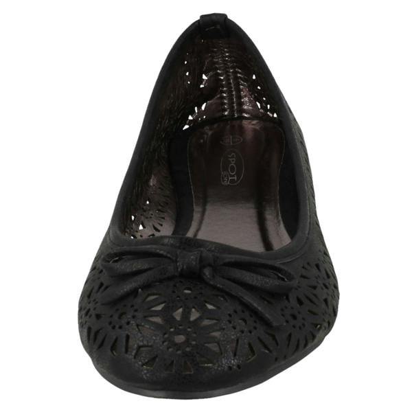 Spot On Ladies Spot On Slip On Ballerina Shoes F80037