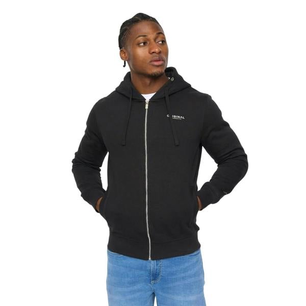 Crosshatch Mens Allmoor Full Zip Hoodie - Black - 