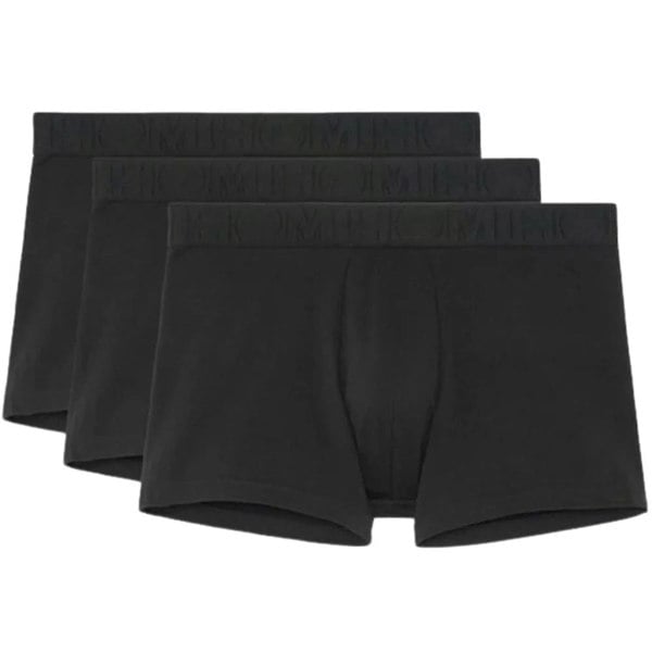 Hom Boxerlines 3-Pack Basic Boxer Briefs, Black