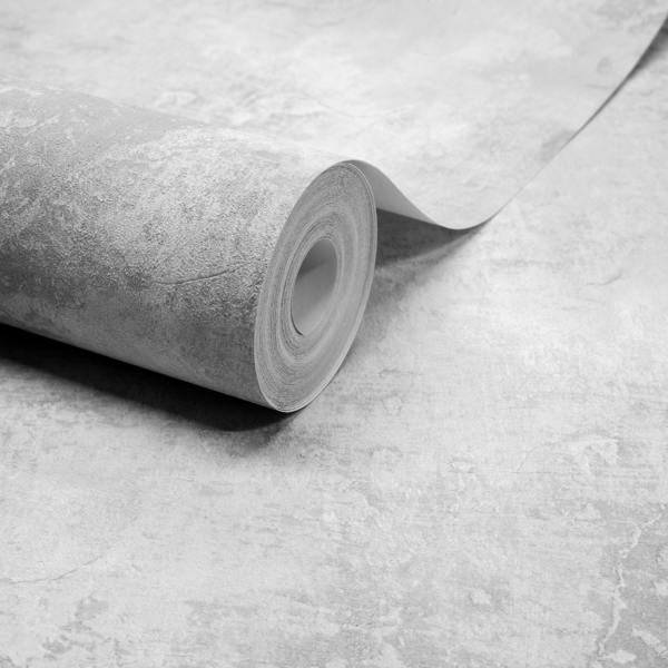 Grandeco Paul Moneypenny Light Grey Castello Plaster Patina Wallpaper for Grandeco