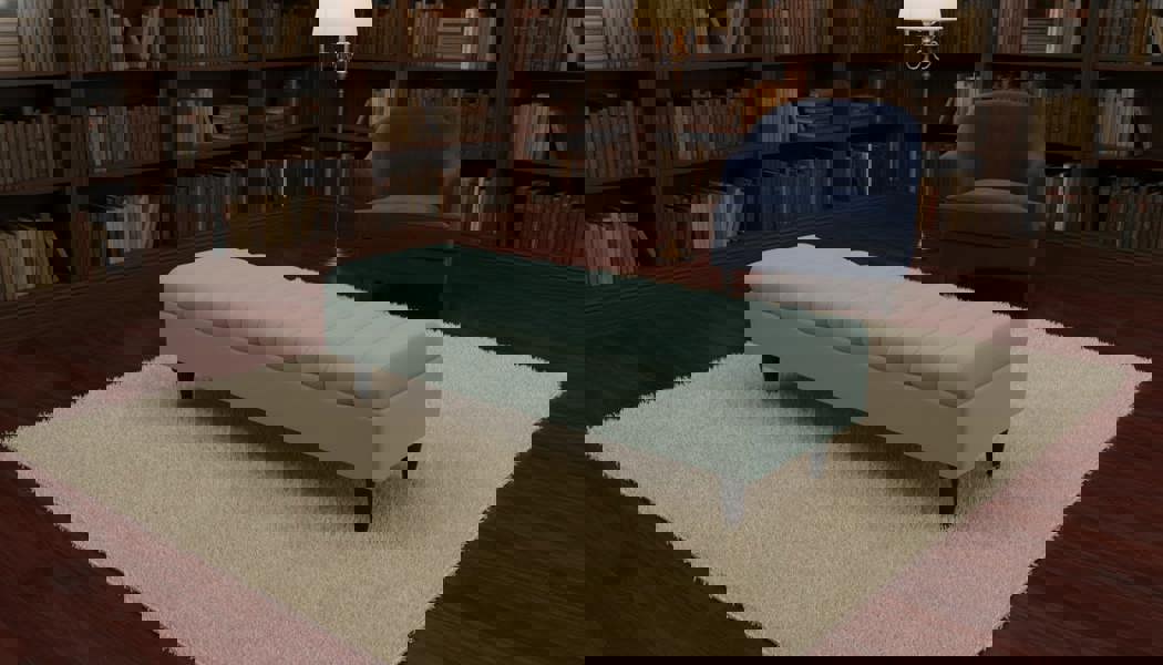 Romo panel storage ottoman bench seat in UK living room - ISTOOLS