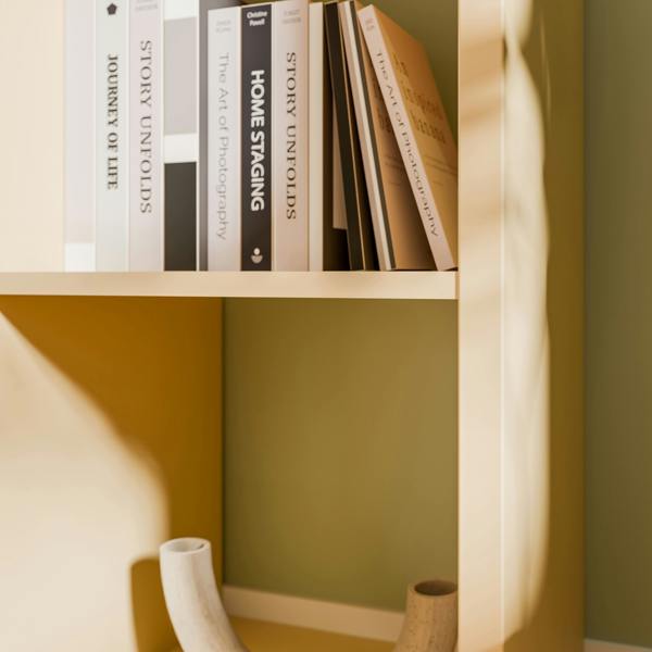 Furniture To Go Mauro 2x2 Storage Unit in Yellow