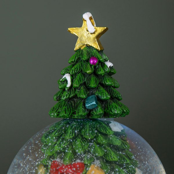 Samuel Alexander 10cm Battery Powered Musical Tree Santa Spin Snowsphere with Colour Changing LEDs