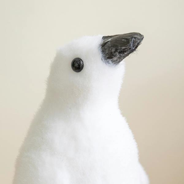 Samuel Alexander 26cm Freestanding Flocked Christmas Penguin Decoration