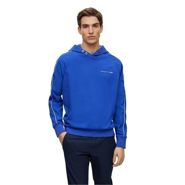 Boss Mens Porsche X Hoodie - Bright Blue - 