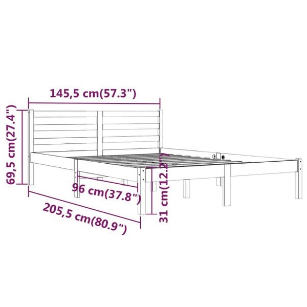 Berkfield Day Bed Solid Wood Pine 140x200 cm Double