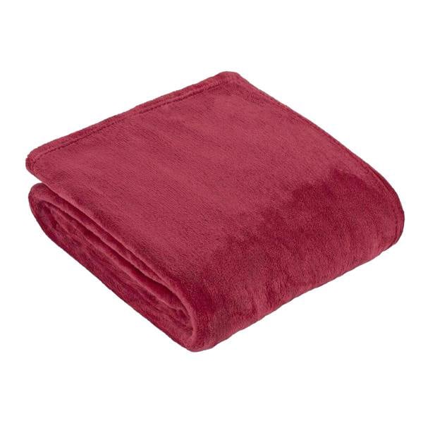 Furn Harrow Fleece Throw - Berry