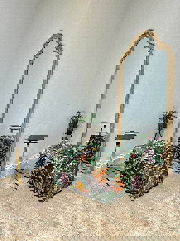 PREMIUM Green Floral Footrest