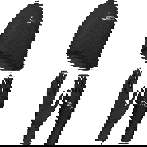 Nike Mens Essential Running Hat And Gloves Set - Black