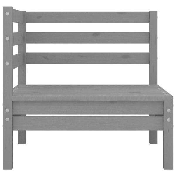 Berkfield 4 Piece Garden Lounge Set Solid Pinewood Grey