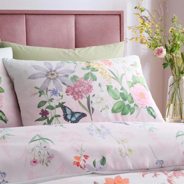 RHS Enchanted Butterfly Garden Pink Duvet Cover Set