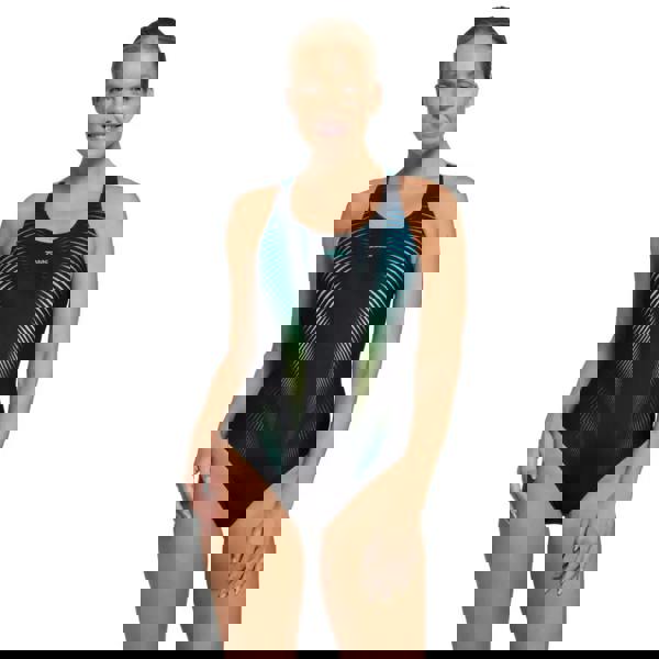 Zoggs Extender Powerback Swimsuit - Black/Mint