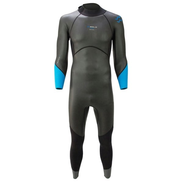 Sola Open Water Mens - Back Zip 3/2mm Fullsuit Wetsuit - Black/Blue
