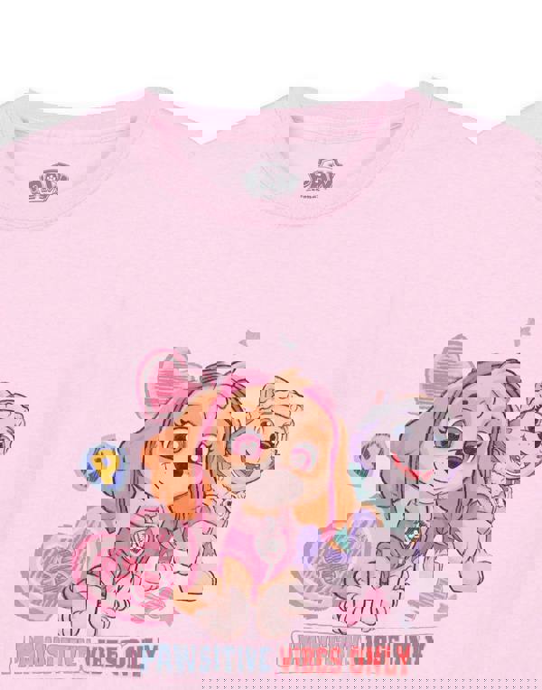 Paw Patrol Girls Pink Pawsitive Vibes Only Short Sleeved T-Shirt