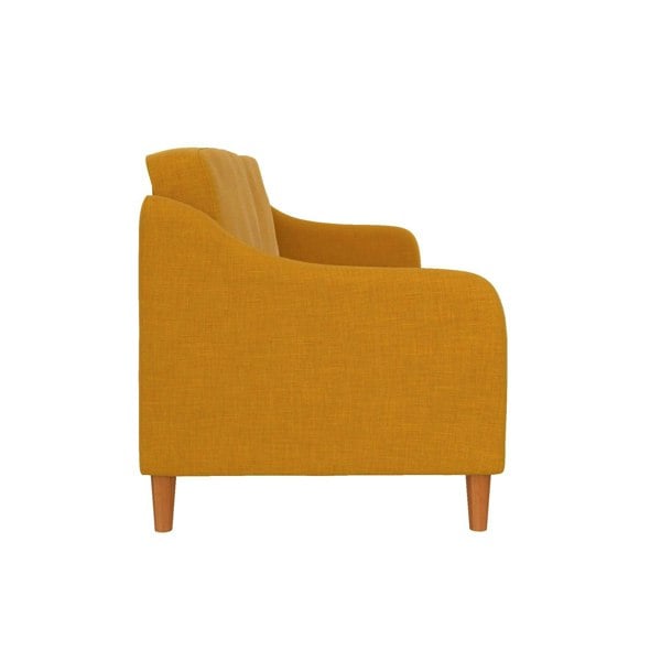Dorel Home Jasper coil 3-seater Sofa Bed in mustard fabric