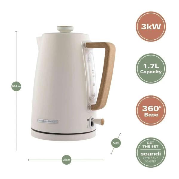 Hamilton Beach Scandi Classic Kettle & Toaster Set - Cream - Hamilton Beach UK