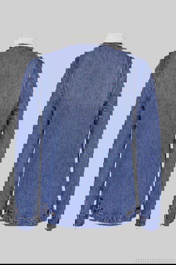 Men's Borg Collar Cotton Denim Tucker Jacket