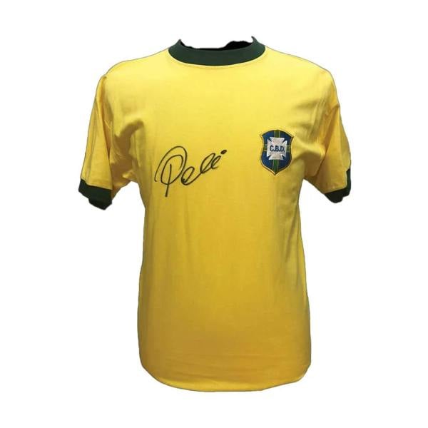 Unbranded Pele signed Brazil 1970 shirt — Unframed