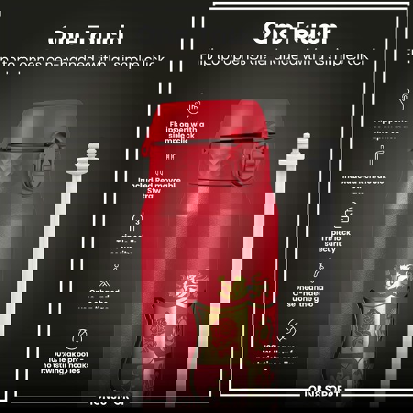 ION8 Lions X ION8 Insulated Steel Water Bottle, British & Irish Lions, Sea of Red, 750ml (24oz)