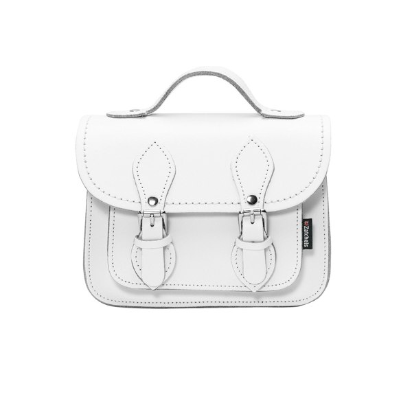 Zatchels Handmade Leather Micro Satchel - White