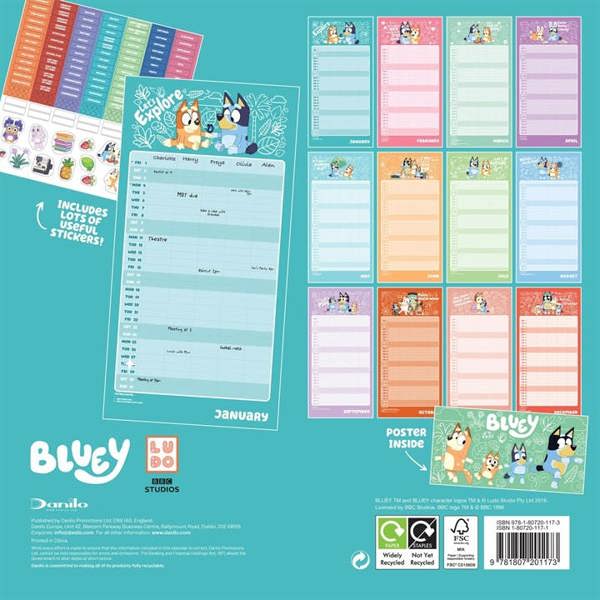 Bluey  Family Planner 2027, Family Planners, Month To View, Entertainment, Gift