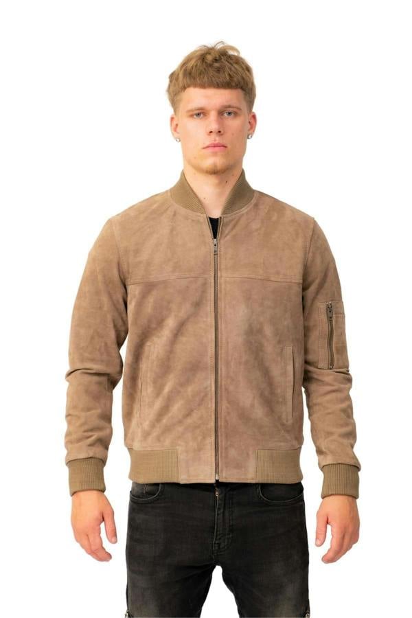 Infinity Leather Mens Goat Suede MA-1 Bomber Jacket-Auckland