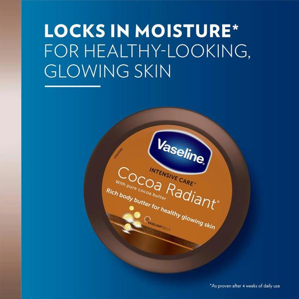 Vaseline Jelly Intensive Care Cocoa Radiant Moisture Rich Body Butter 250ml, 4pk