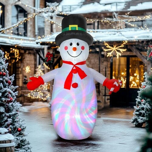 Outsunny Blow Up Christmas Inflatable Snowman for Indoor Outdoor Home Decor