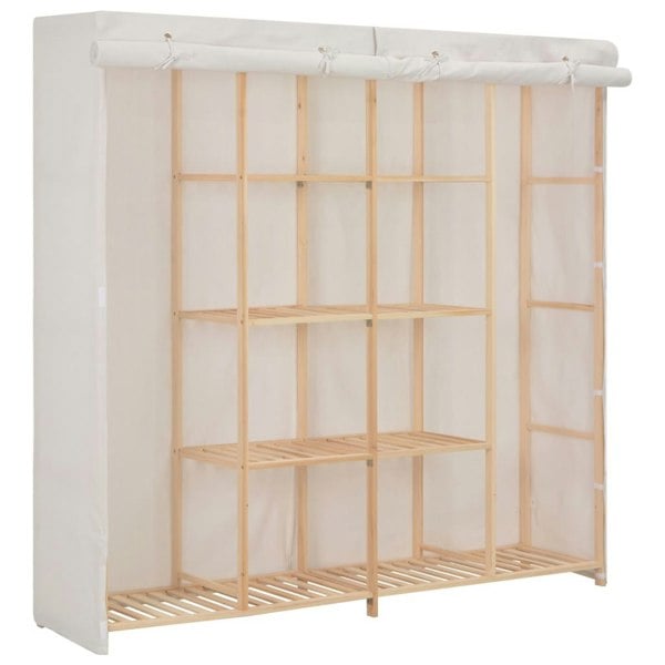 Berkfield Wardrobe White 173x40x170 cm Fabric