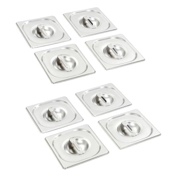 Berkfield Lids for  GN 1/6 Pan 8 pcs Stainless Steel