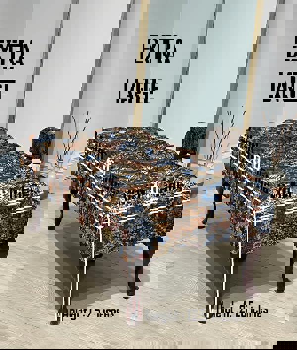 PREMIUM STAINED GLASS FOOTSTOOL | POUFFE FOOTSTOOL TABLE - ISTOOLS