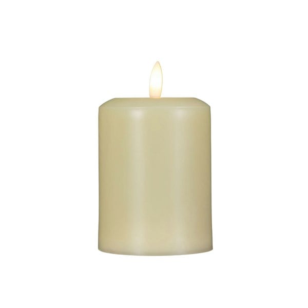 Samuel Alexander 13cm Battery Operated Cream Flickering Flameless LED Pillar Candle