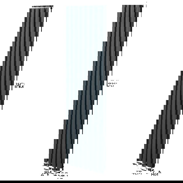 Monstershop Oval Column Radiator – 1800mm x 480mm – Anthracite Grey