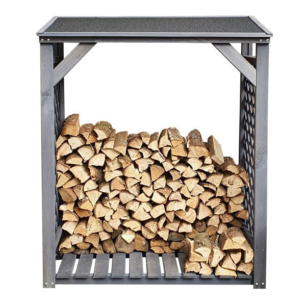 Promex Grey Speyer Modern Firewood Log Store