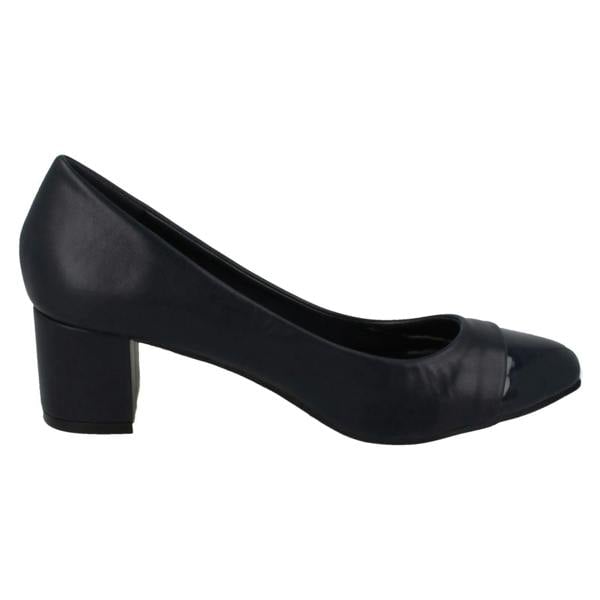 Spot On Ladies Spot On Mid Heel Court Shoes